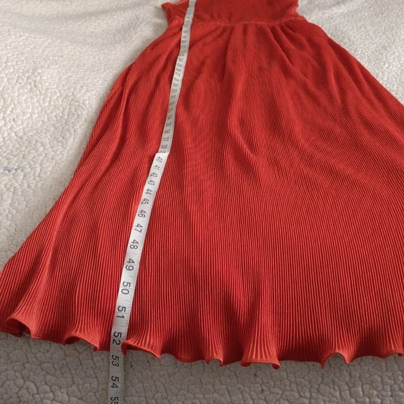 NWOT Sunday In Brooklyn XXS Ridged Orange Sleeveless Dress - Picture 8 of 17